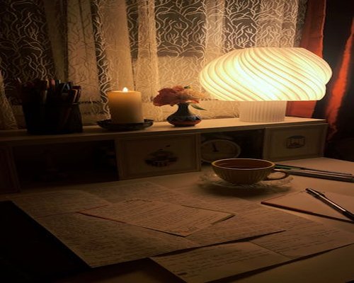 Evening reading setup with appropriate desk lamp lighting